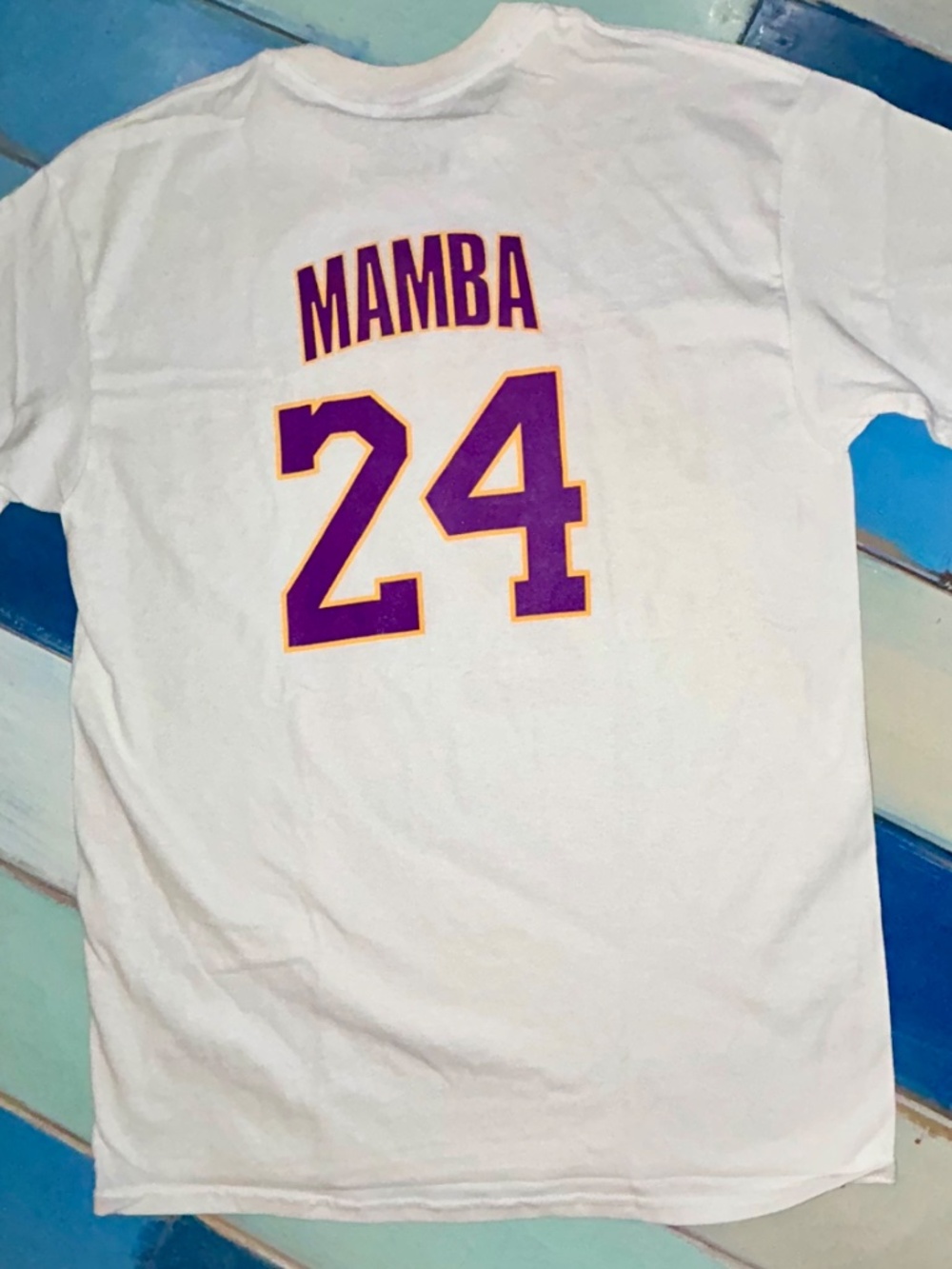 God Is Dope “Mamba 24” Tribute T-Shirt Men’s Medium Lakers Colors Kobe Bryant - Picture 3 of 3